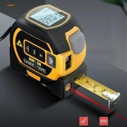 Almighty Ruler,3-in-1 Infrared Laser Tape Measuring,The Almighty Ruler,Digital Tape Measure with Laser,Laser Rangefinder with LED Display,Laser Measuring Tool (Yellow)